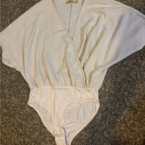 Elegant Cream Women's Blouse Bodysuit